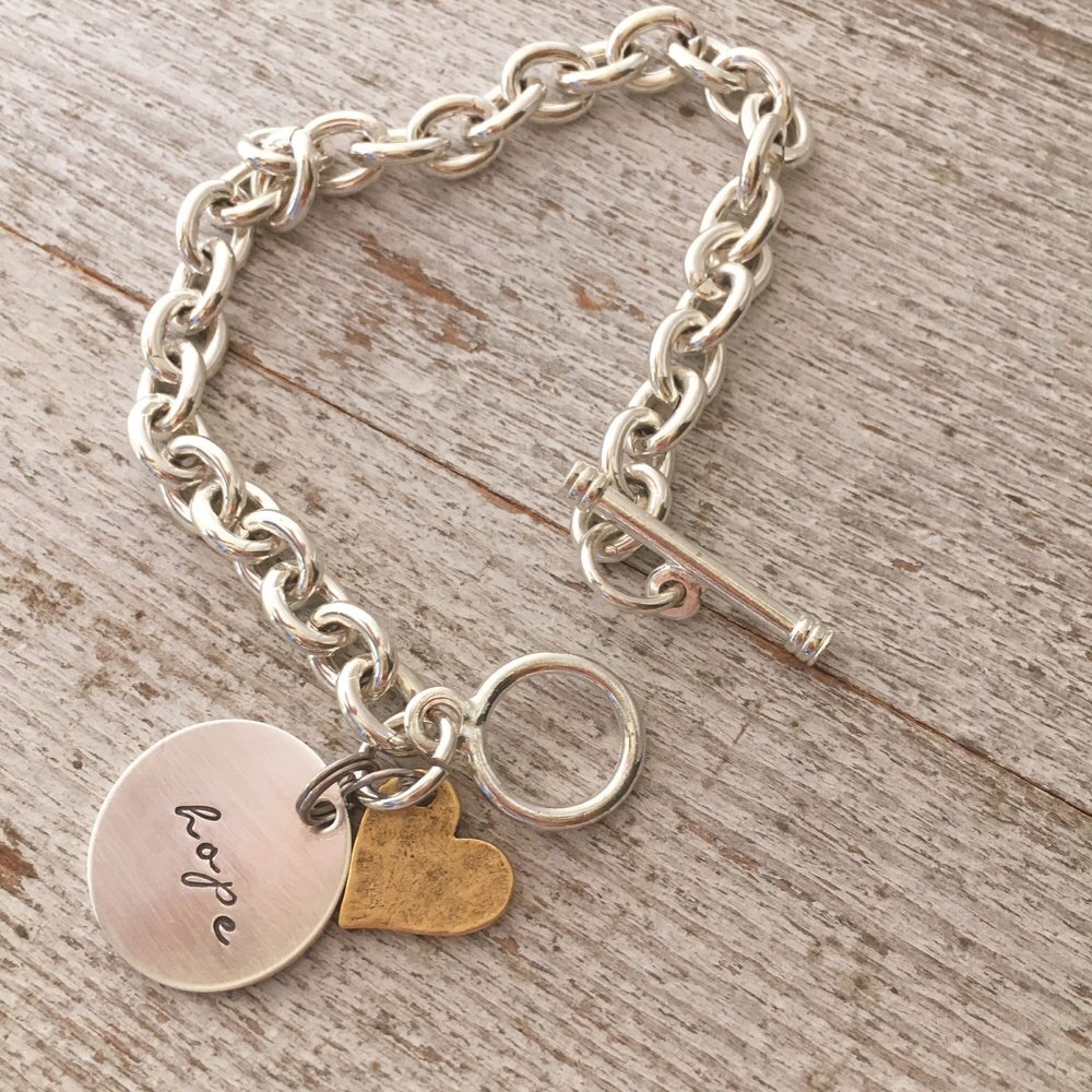 SOLD OUT Hope and Love toggle bracelet - Picture 2 of 2